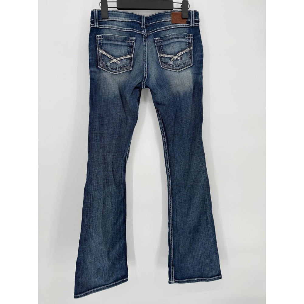 BKE Stella Bootcut Jeans Womens 28x35 Dark Wash Stretch‎ Denim Embroidered - Picture 2 of 8